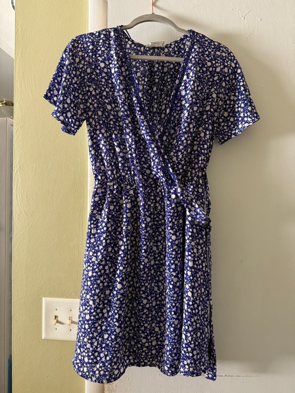 Floral Sienna Sky Wrap Dress - Blue and White